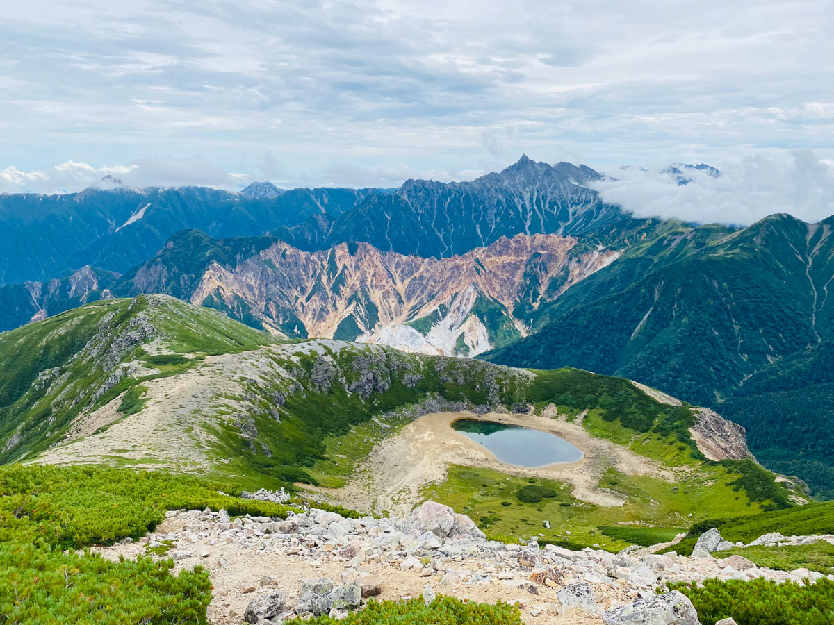 北アルプス（薬師岳、雲ノ平、水晶岳、鷲羽岳、三俣蓮華岳、黒部五郎岳）テント泊縦走登山日記