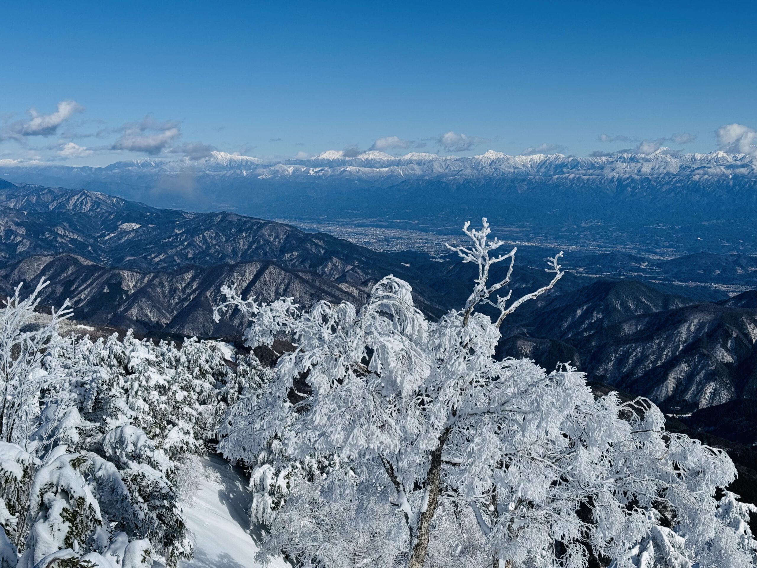 【百名山・恵那山】快晴×雪山！広河原ルートからワカンで日帰り登山 2025.1.11