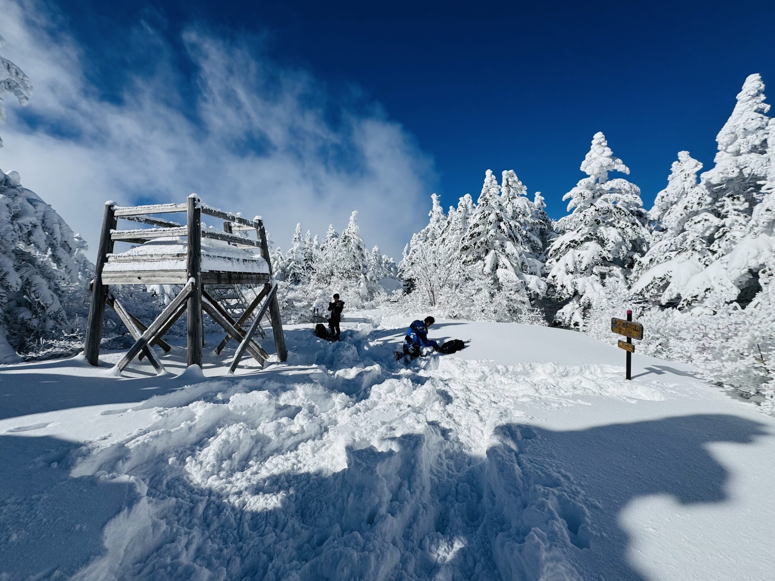 【百名山・恵那山】快晴×雪山！広河原ルートからワカンで日帰り登山 2025.1.11